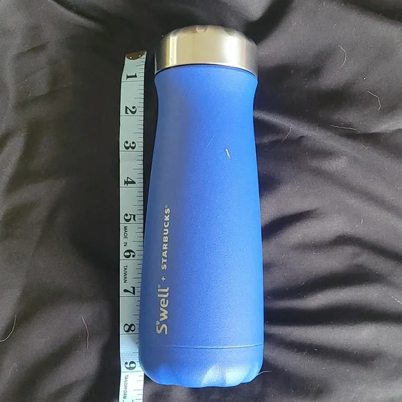 Starbucks S'well royal blue stainless steel hot and cold water bottle - Picture 14 of 16